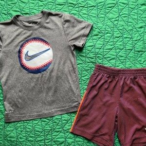 Nike shirt & short set - size 6